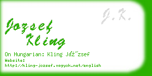 jozsef kling business card